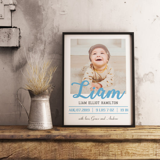 Personalize Birth Announcement Poster