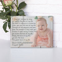 Personalize Baby Girl Photo Canvas Print