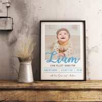 Personalize Birth Announcement Poster