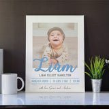 Personalize Birth Announcement Canvas