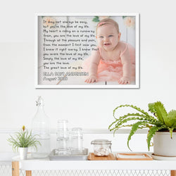 Baby Girl Photo Poster Print