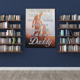 Personalize Wall Art Decor Daddy And Daughter Canvas