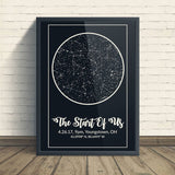 The Wonderful Night Sky, Personalize Stars Map with Your Special Occasion